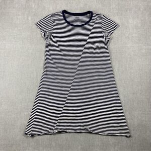 ATM Anthony Thomas Melillo Dress Womens Medium Navy White Striped T-Shirt A-Line